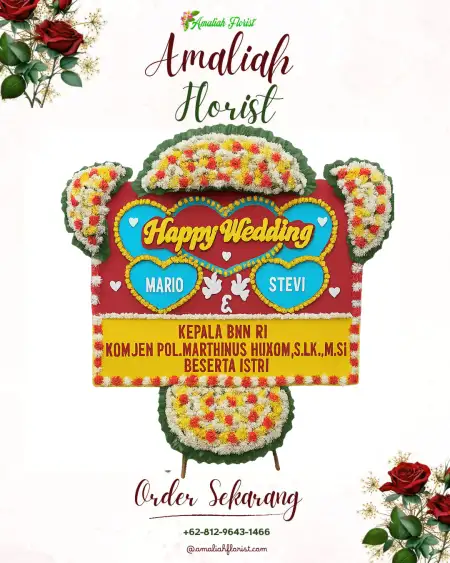 Papan Bunga Pernikahan Tawang